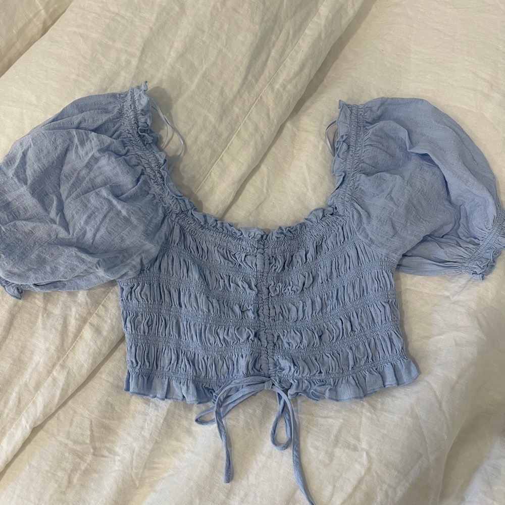 Blue crop top